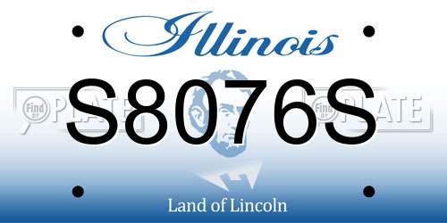 S8076S Illinois License Plate