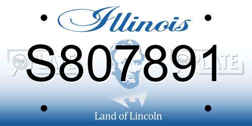 S807891 Illinois License Plate
