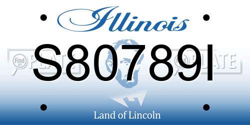 S80789I Illinois License Plate