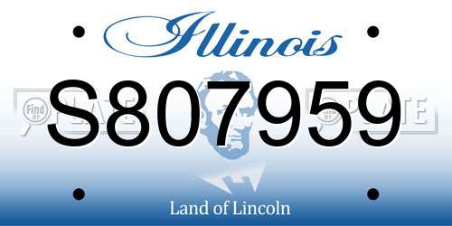 S807959 Illinois License Plate