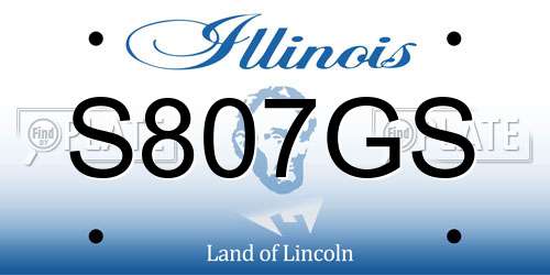 S807GS Illinois License Plate