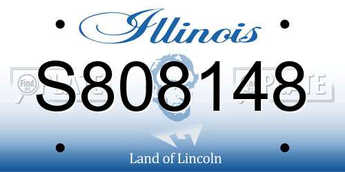 S808148 Illinois License Plate