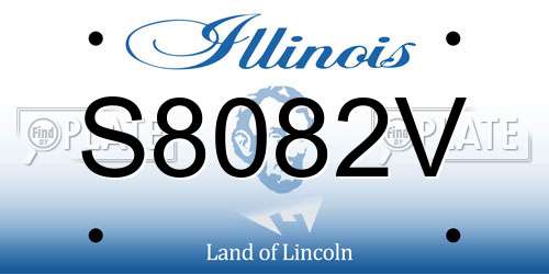 S8082V Illinois License Plate
