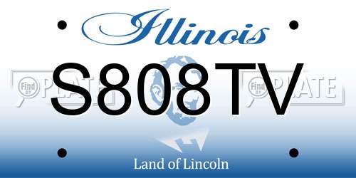 S808TV Illinois License Plate