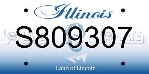 S809307 Illinois License Plate