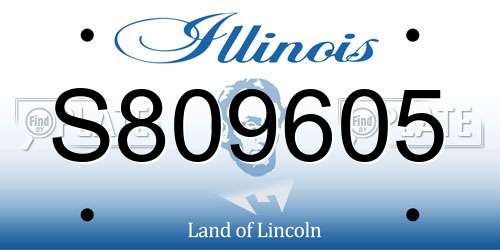 S809605 Illinois License Plate