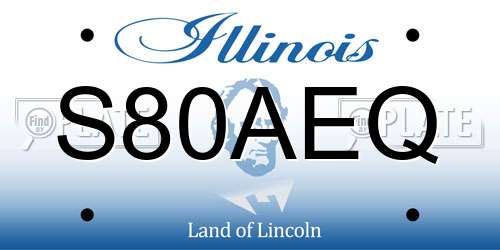 S80AEQ Illinois License Plate