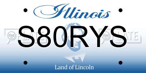 S80RYS Illinois License Plate