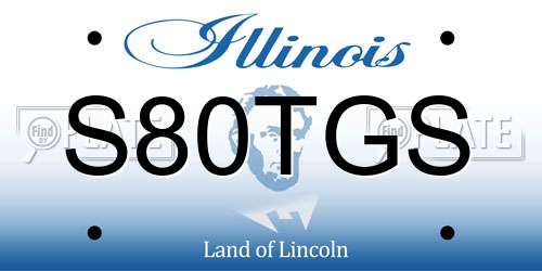 S80TGS Illinois License Plate