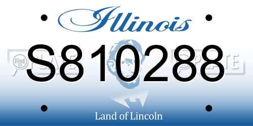 S810288 Illinois License Plate