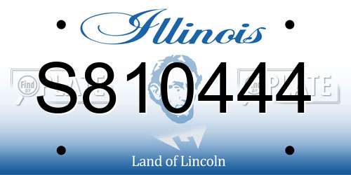 S810444 Illinois License Plate