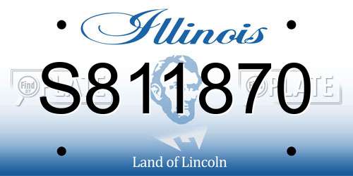 S811870 Illinois License Plate