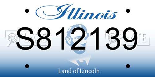 S812139 Illinois License Plate