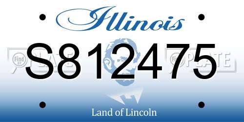 S812475 Illinois License Plate