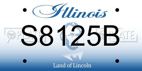 S8125B Illinois License Plate