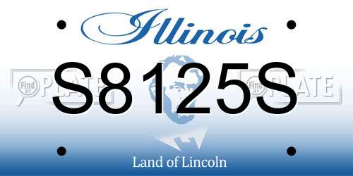 S8125S Illinois License Plate