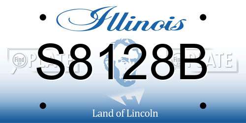 S8128B Illinois License Plate