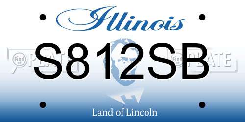 S812SB Illinois License Plate