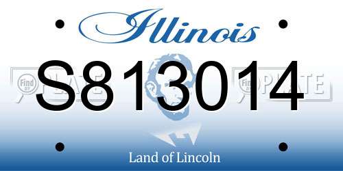 S813014 Illinois License Plate