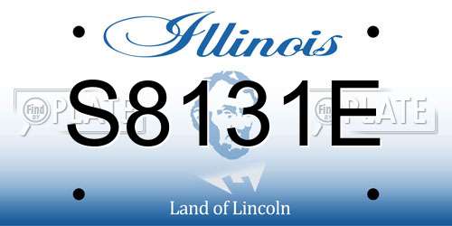 S8131E Illinois License Plate