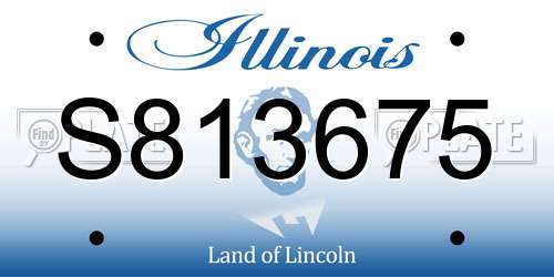 S813675 Illinois License Plate