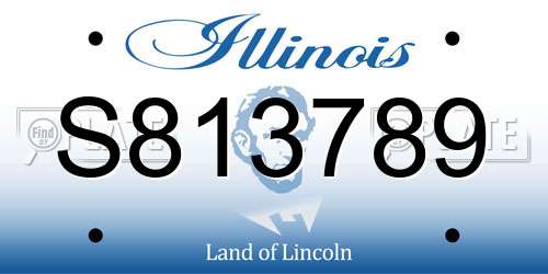 S813789 Illinois License Plate
