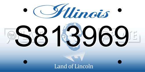 S813969 Illinois License Plate