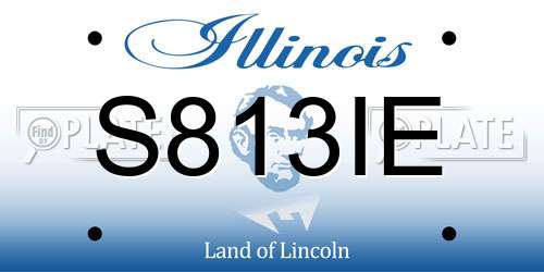 S813IE Illinois License Plate