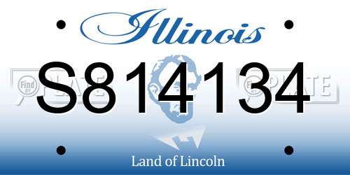 S814134 Illinois License Plate