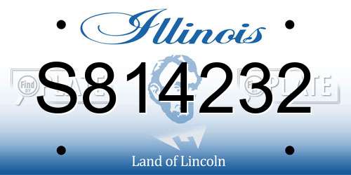 S814232 Illinois License Plate