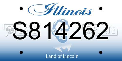 S814262 Illinois License Plate