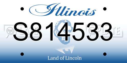 S814533 Illinois License Plate