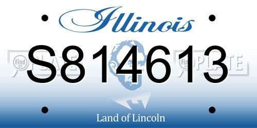 S814613 Illinois License Plate
