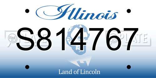 S814767 Illinois License Plate