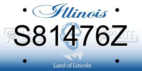 S81476Z Illinois License Plate