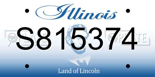 S815374 Illinois License Plate