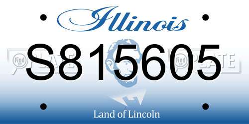S815605 Illinois License Plate