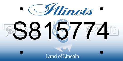 S815774 Illinois License Plate