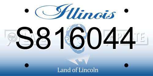 S816044 Illinois License Plate