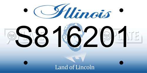 S816201 Illinois License Plate