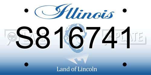 S816741 Illinois License Plate