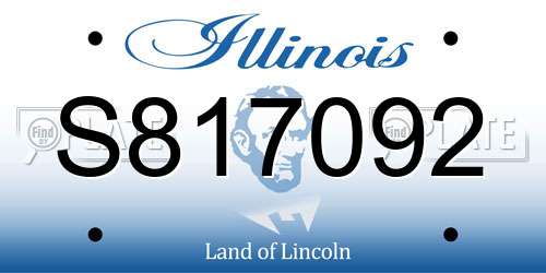 S817092 Illinois License Plate