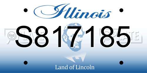 S817185 Illinois License Plate