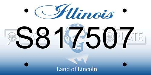 S817507 Illinois License Plate