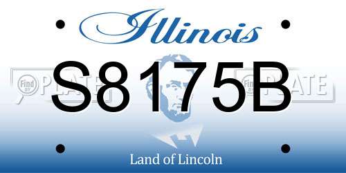 S8175B Illinois License Plate