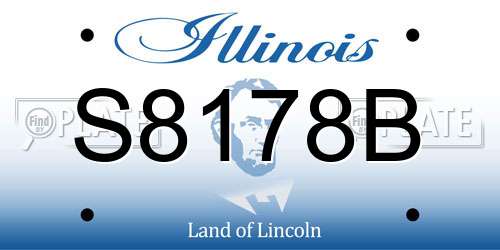 S8178B Illinois License Plate