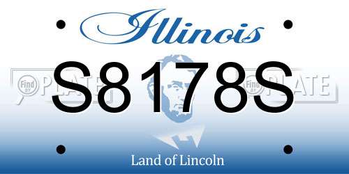 S8178S Illinois License Plate