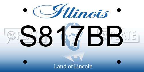 S817BB Illinois License Plate