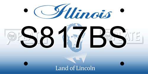S817BS Illinois License Plate