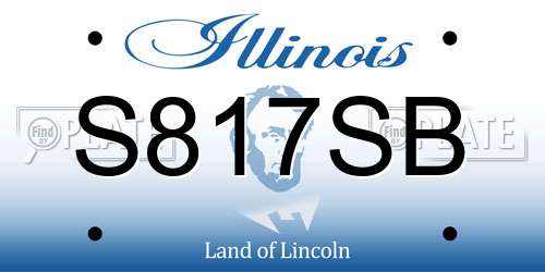 S817SB Illinois License Plate